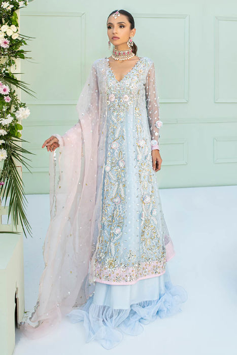 Parishay (Light Blue Embroidered)