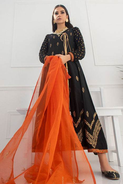 Black Rose - Shirt, Trouser And Dupatta