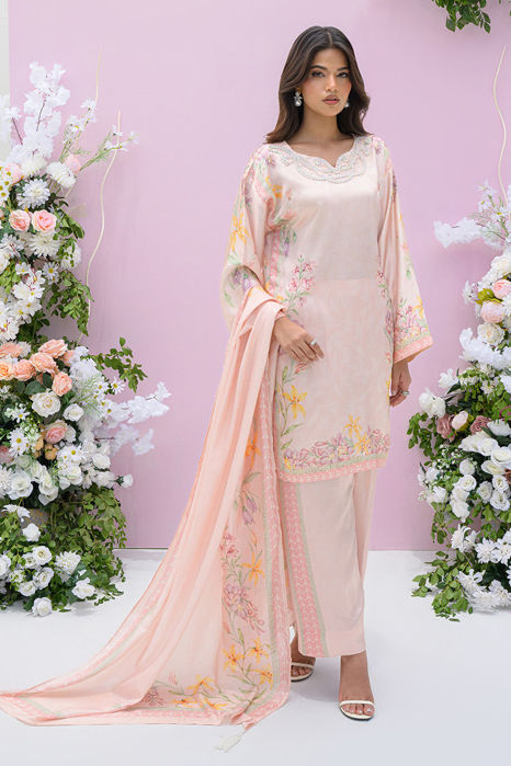Picture of Peach Blossoms - Shirt and Dupatta