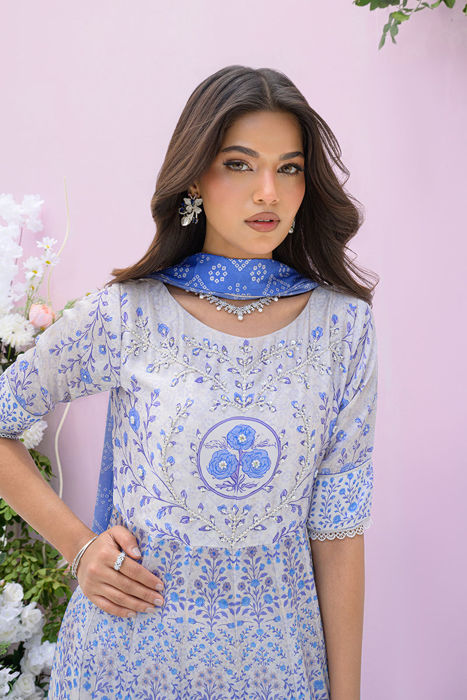 Azure Blue - Shirt and Dupatta