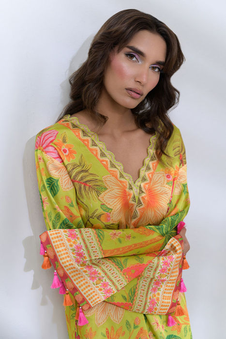 Top Notch Pret Luxury Silk Kaftan TNH21L Freesia