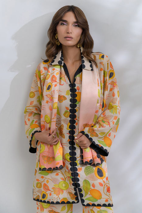 Breezy Papaya - Shirt And Trouser