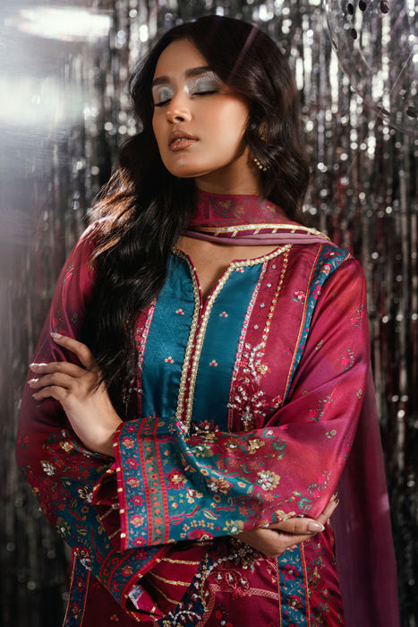 Mystic Magenta - Shirt, Trouser And Dupatta