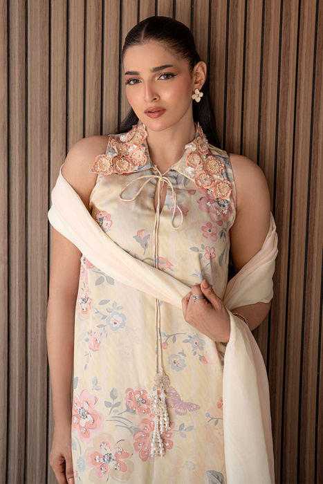 Butter Yellow Grace - Shirt and Dupatta