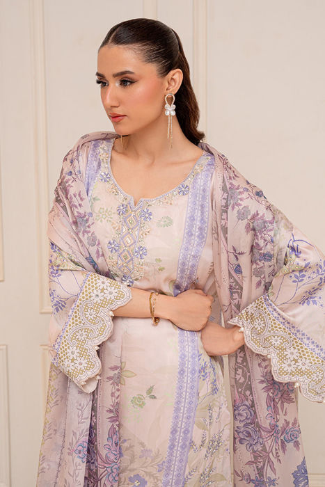 Ivory Meadow - Shirt, Trouser And Dupatta